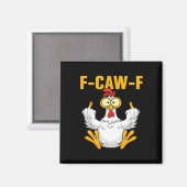 カラス F-Caw-F おもしろい ユーモア ゴシック マグネット (正面/裏面)