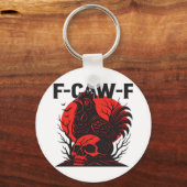 カラス F-Caw-F おもしろ ゴシック ユーモア キーホルダー (正面)