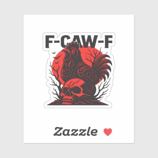 カラス F-Caw-F おもしろ ゴシック ユーモア シール (シート)