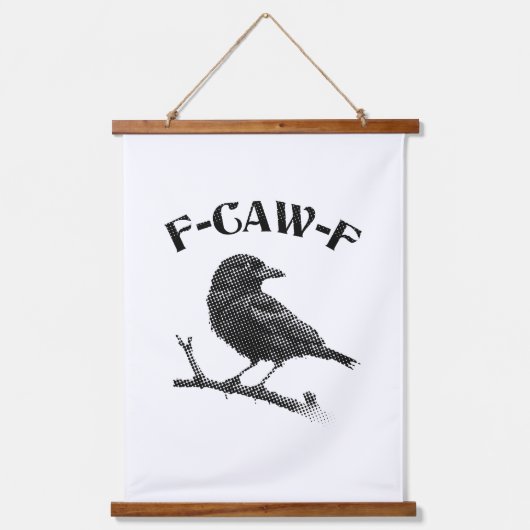 カラス F-CAW-F ハロウィン 吊り下げ型タペストリー (正面)