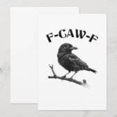 カラス F-CAW-F ハロウィン 招待状 (正面/裏面)