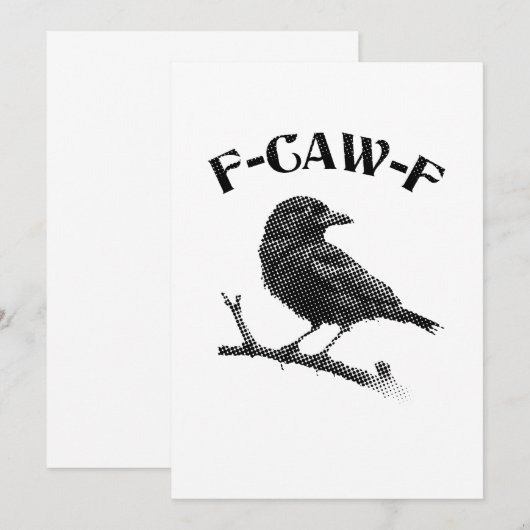 カラス F-CAW-F ハロウィン 招待状 (正面/裏面)