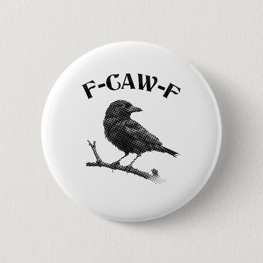 カラス F-CAW-F ハロウィン 缶バッジ (正面)