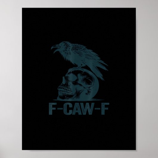 カラス F-Caw-F レトロ カラス 愛好家 ジョークグッズ ポスター (正面)