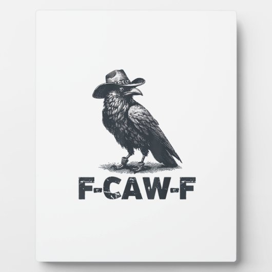 カラス F-Caw-F レトロ カラス 愛好家 フォトプラーク (正面)