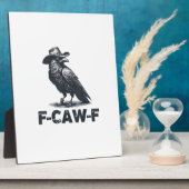 カラス F-Caw-F レトロ カラス 愛好家 フォトプラーク (側面)