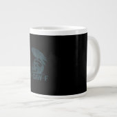 カラス F-Caw-F レトロ カラス 愛好家 冗談 ジャンボコーヒーマグカップ (正面右)