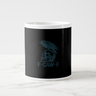 カラス F-Caw-F レトロ カラス 愛好家 冗談 ジャンボコーヒーマグカップ