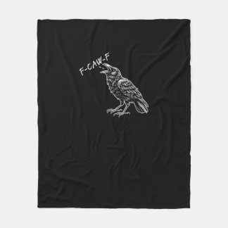カラス F-Caw-F 面白いヴィンテージ グラフィック フリースブランケット