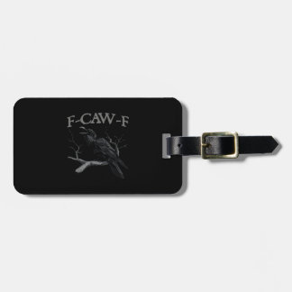 カラス、F-Caw-F 面白い鳥のクラシックビンテージスタイル ラゲッジタグ