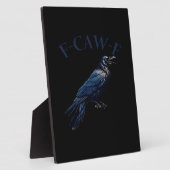 カラス、F-Caw-F 面白い鳥の創造的なカジュアル フォトプラーク (側面)