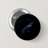 カラス、F-Caw-F 面白い鳥の創造的なカジュアル 缶バッジ (正面&裏面)