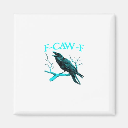 カラス F-Caw-F 面白い鳥 レトロ マグネット (正面)