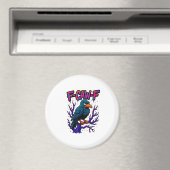 カラス、F-Caw-F 面白い鳥 月 ゴシック 大人のユーモア M マグネット (インサイチュ (食洗機))