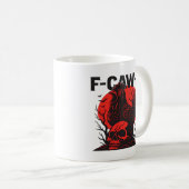 カラス F-Caw-F 面白い ゴシック ユーモア コーヒーマグカップ (正面右)