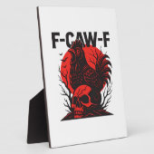 カラス F-Caw-F 面白い ゴシック ユーモア フォトプラーク (側面)