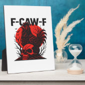 カラス F-Caw-F 面白い ゴシック ユーモア フォトプラーク (側面)
