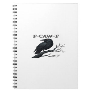 カラス F-Caw-F 面白い ゴシック 月 鳥 おもしろ グッズ 大人 ノートブック