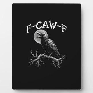カラス F-Caw-F 面白い 鳥 カラス ユーモア クリエイティブ カジュアル フォトプラーク