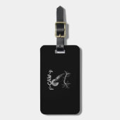 カラス F-Caw-F 面白い 鳥 カラス ユーモア クリエイティブ カジュアル ラゲッジタグ (正面縦)