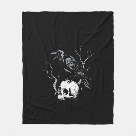 カラス F-Caw-F 鳥のユーモア おもしろTシャツ フリースブランケット (正面)