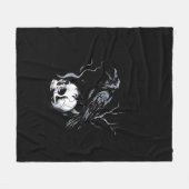 カラス F-Caw-F 鳥のユーモア おもしろTシャツ フリースブランケット (正面(横))