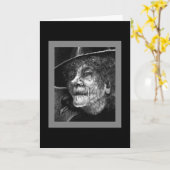 カラスIIIハロウィンカードを持つ魔法使い カード (黄色い花)