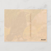 カラスRavenからかわれるグリズリーベア野生動物のはがき ポストカード (裏面)