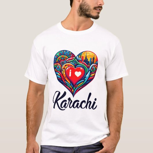 カラチが大好き Tシャツ (正面)