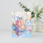 カラチパキスタンの地図 ポストカード (スタンド正面)