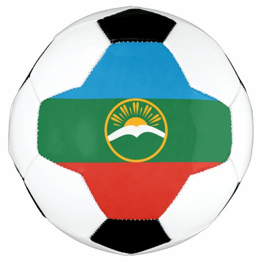カラチャイ・チェルケシアの旗 サッカーボール (正面)