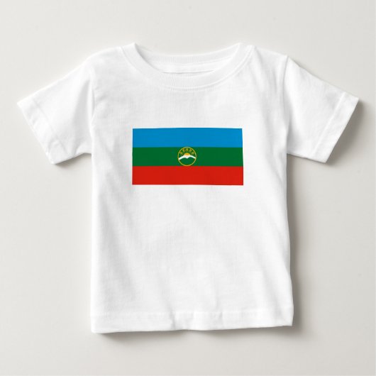 カラチャイ・チェルケシアの旗 ベビーTシャツ (正面)