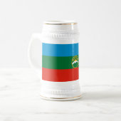 カラチャイ・チェルケス共和国旗 ビールジョッキ (正面左)