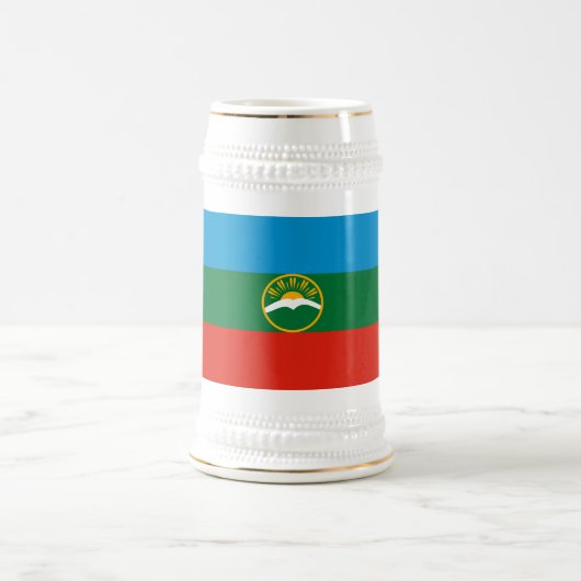 カラチャイ・チェルケス共和国旗 ビールジョッキ (中央)
