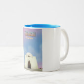 カラチ・パキスタン旅行ポスター ツートーンマグカップ (正面右)