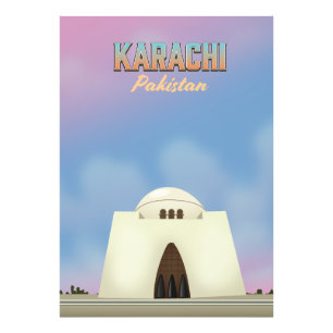 カラチ・パキスタン旅行ポスター フォトプリント           
