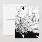 カラチ パキスタン 地図 ポストカード (正面/裏面)
