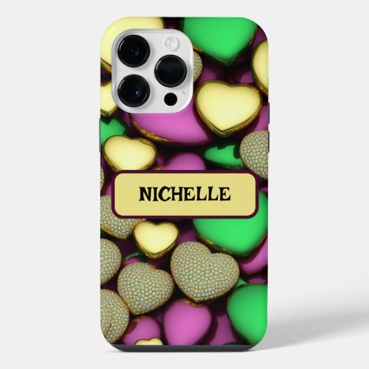 カラットゴールドハート iPhoneケース (裏面)