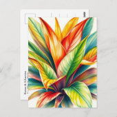 カラテア祈りの言葉水彩 ポストカード (正面/裏面)