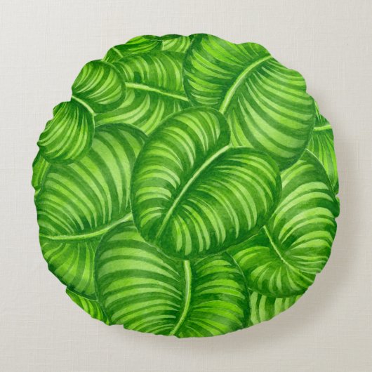 カラテ葉ア ラウンドクッション (正面)