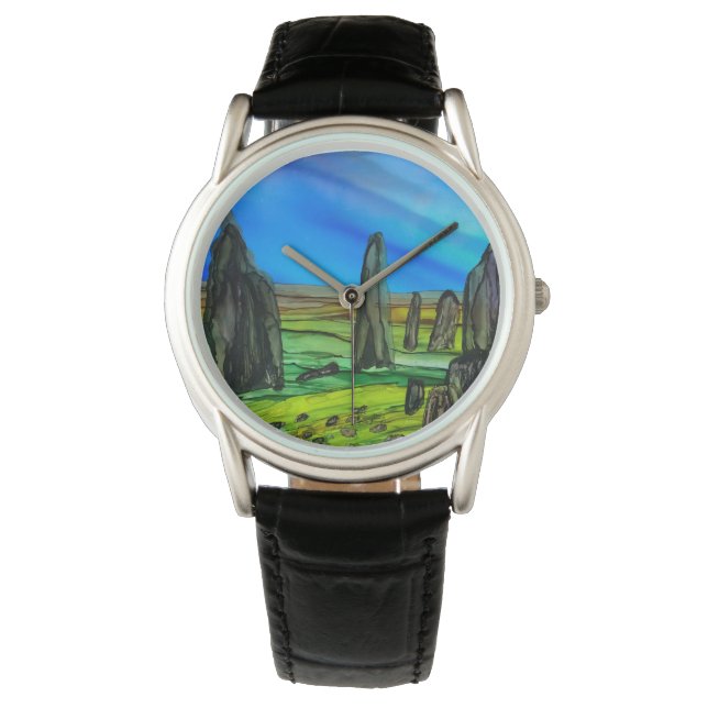 カラニッシュな立っている石 腕時計 (正面)