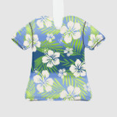 カラニ絞り染めブレンドトロピカルハイビスカスアロハシャツ オーナメント (裏面)