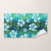 カラニ絞り染めブレンドトロピカルハイビスカスティール（緑がかった色） バスタオルセット (ハンドタオル)