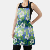 カラニ絞り染めブレンドトロピカルハイビスカスブルー エプロン (インサイチュ)