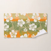 カラニ絞り染めブレンドトロピカルハイビスカス – オレンジ バスタオルセット (ハンドタオル)