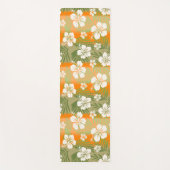 カラニ絞り染めブレンドトロピカルハイビスカス-オレンジ ヨガマット (正面)