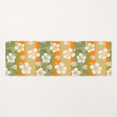 カラニ絞り染めブレンドトロピカルハイビスカス-オレンジ ヨガマット (正面(横))