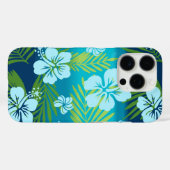 カラニ絞り染めブレンドトロピカルハイビスカス – ティール(緑がかった色)ケース Case-Mate iPhoneケース (裏面 (横))