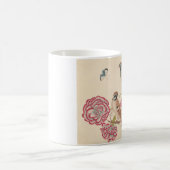 カラネシと蝶の茶色の鳥 コーヒーマグカップ (中央)