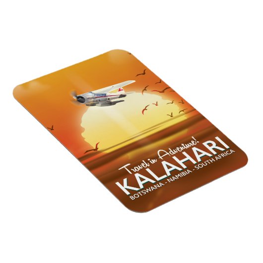 カラハリ砂漠アドベンチャー旅行ポスター マグネット (右側)
